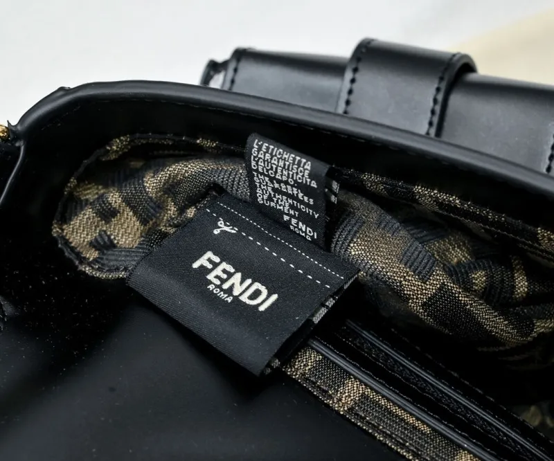 Fendi Black Leather Satchel Shoulder Bag - Image 7