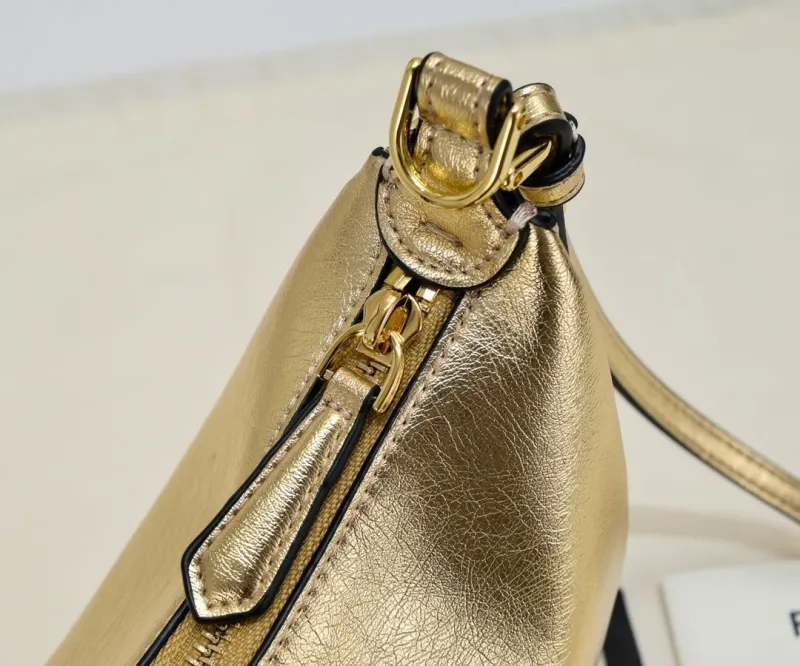 Fendi Gold Leather Satchel Bag 66 - Image 4