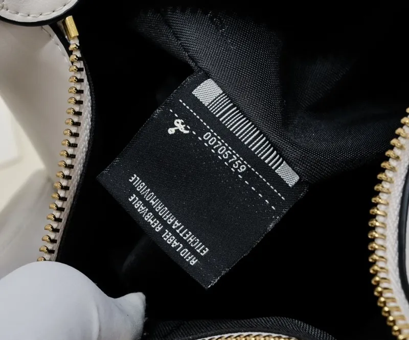 Fendi White Leather Satchel Crossbody Bag - Image 8