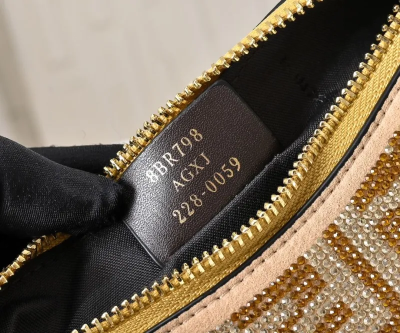 Fendi Gold Monogram Satchel Bag - Image 7