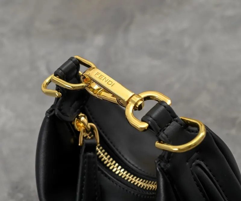 Fendi Black Mini Crossbody Satchel Bag - Image 3