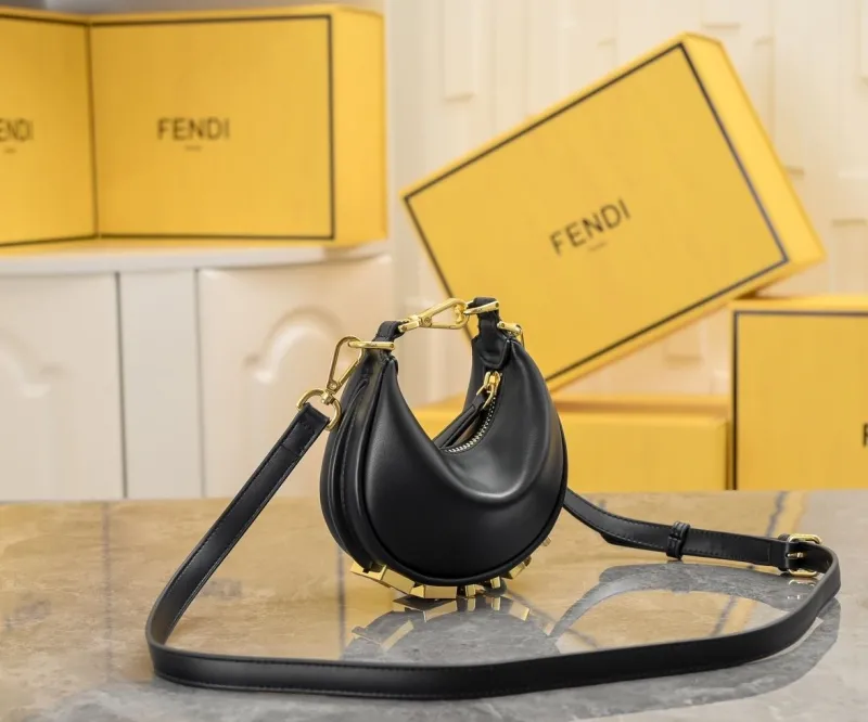 Fendi Black Mini Crossbody Satchel Bag - Image 4
