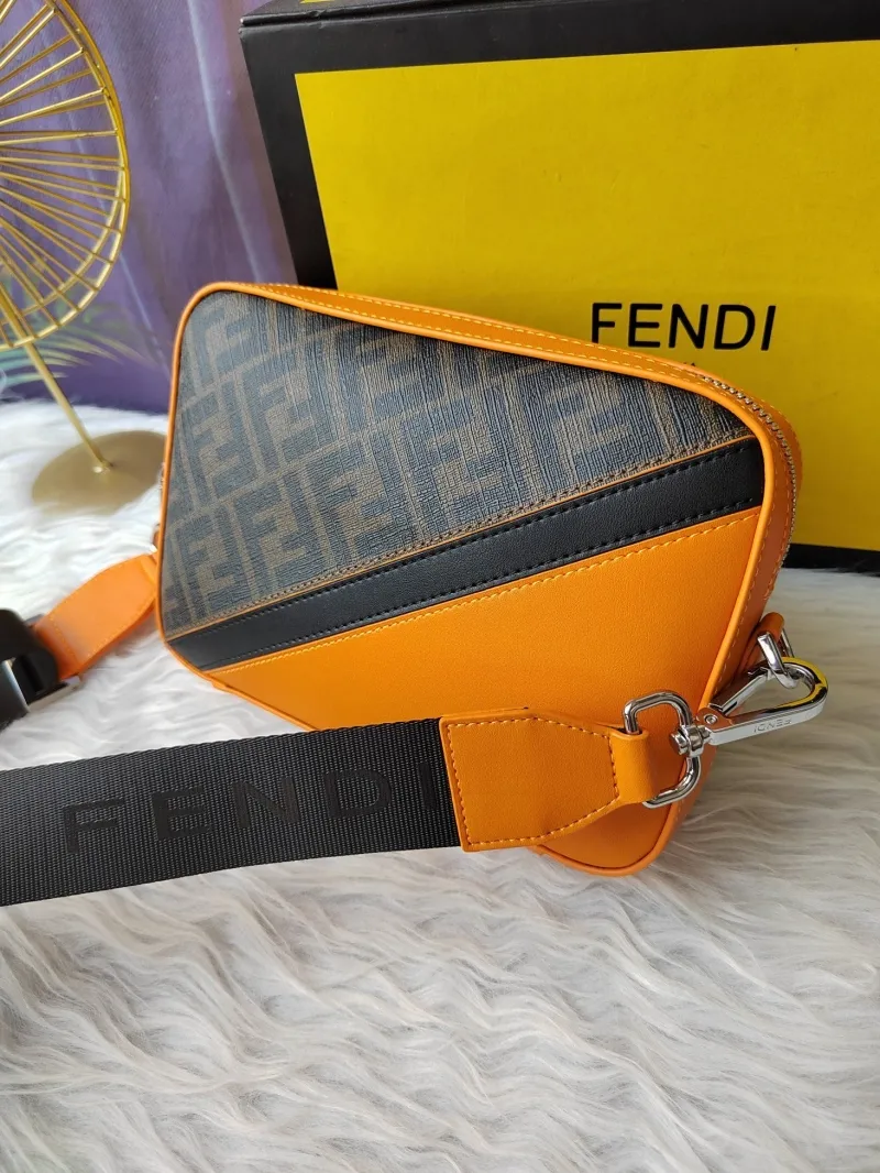 Fendi Orange FF Monogram Crossbody Satchel Bag 108 - Image 5