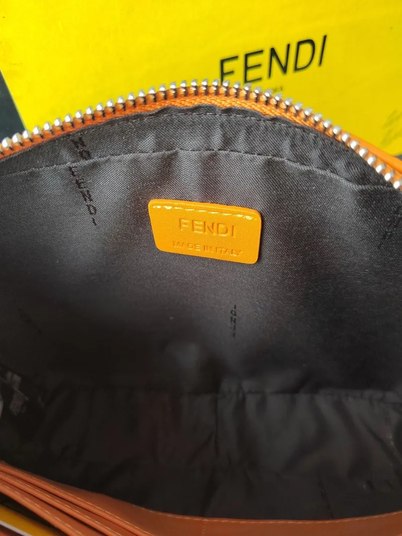 Fendi Orange FF Monogram Crossbody Satchel Bag 108 - Image 7