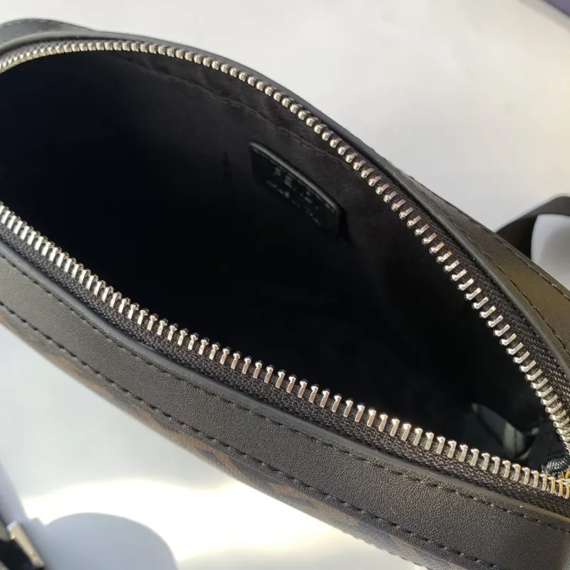 Fendi Brown Black FF Crossbody Satchel Bag 112 - Image 7