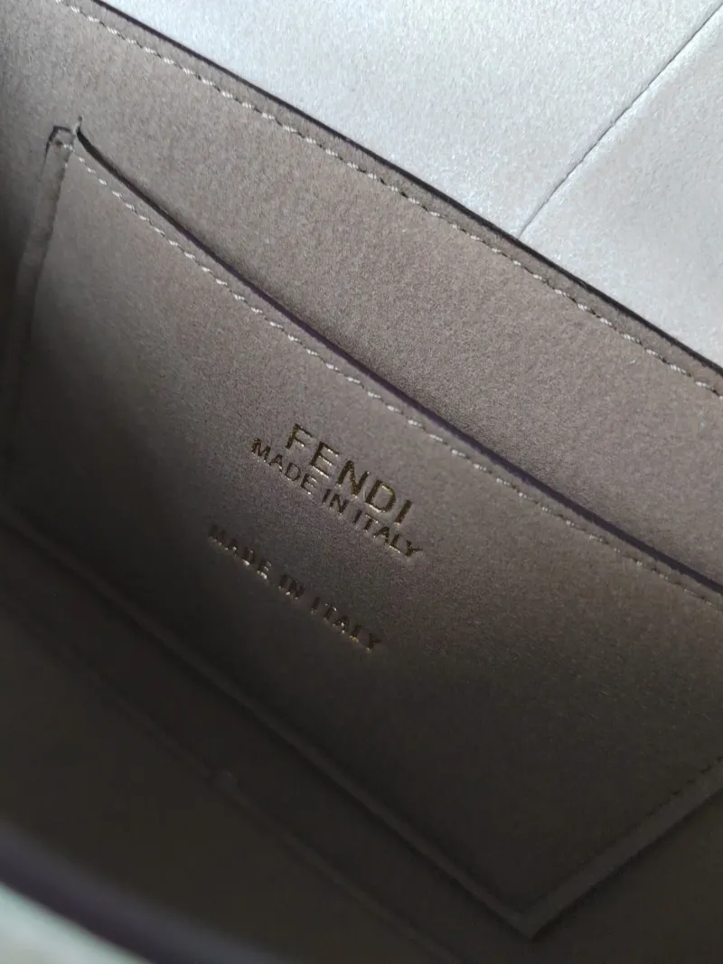 Fendi White Leather Satchel Crossbody Bag - Image 9
