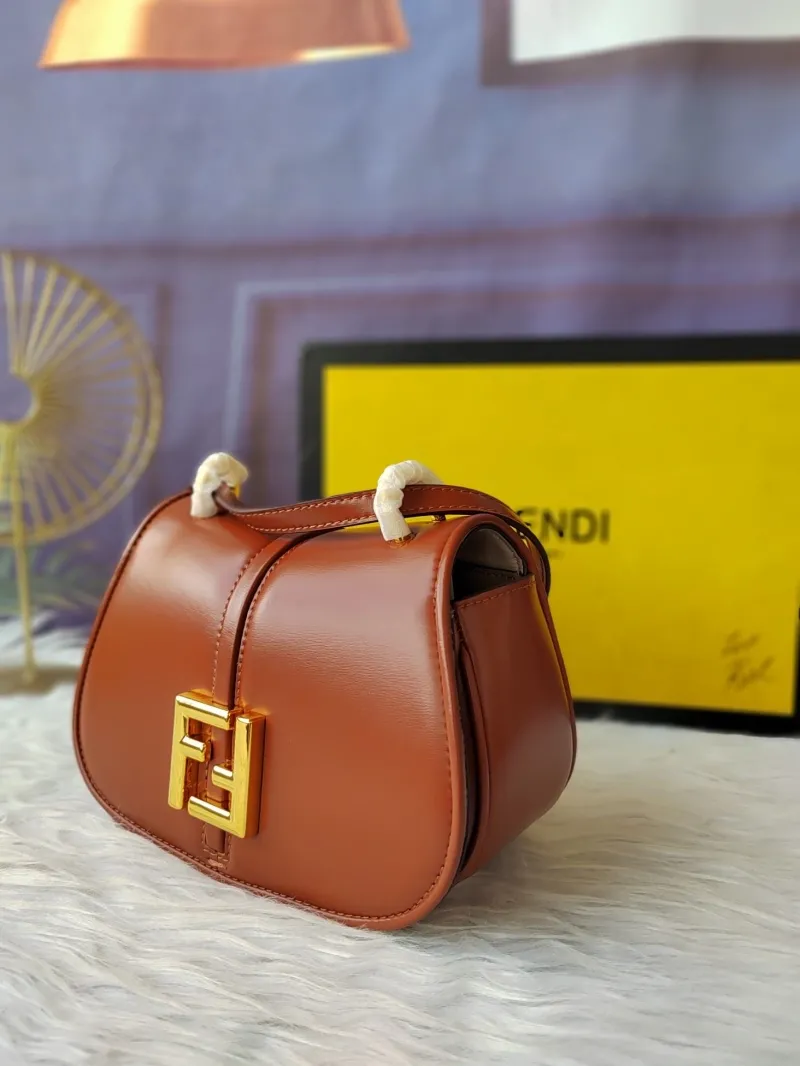 Fendi Brown Leather Satchel Bag 131 - Image 3