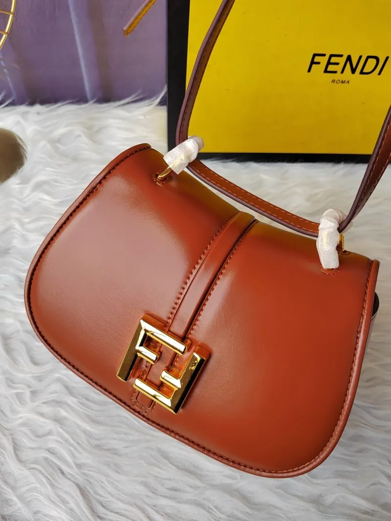 Fendi Brown Leather Satchel Bag 131 - Image 5