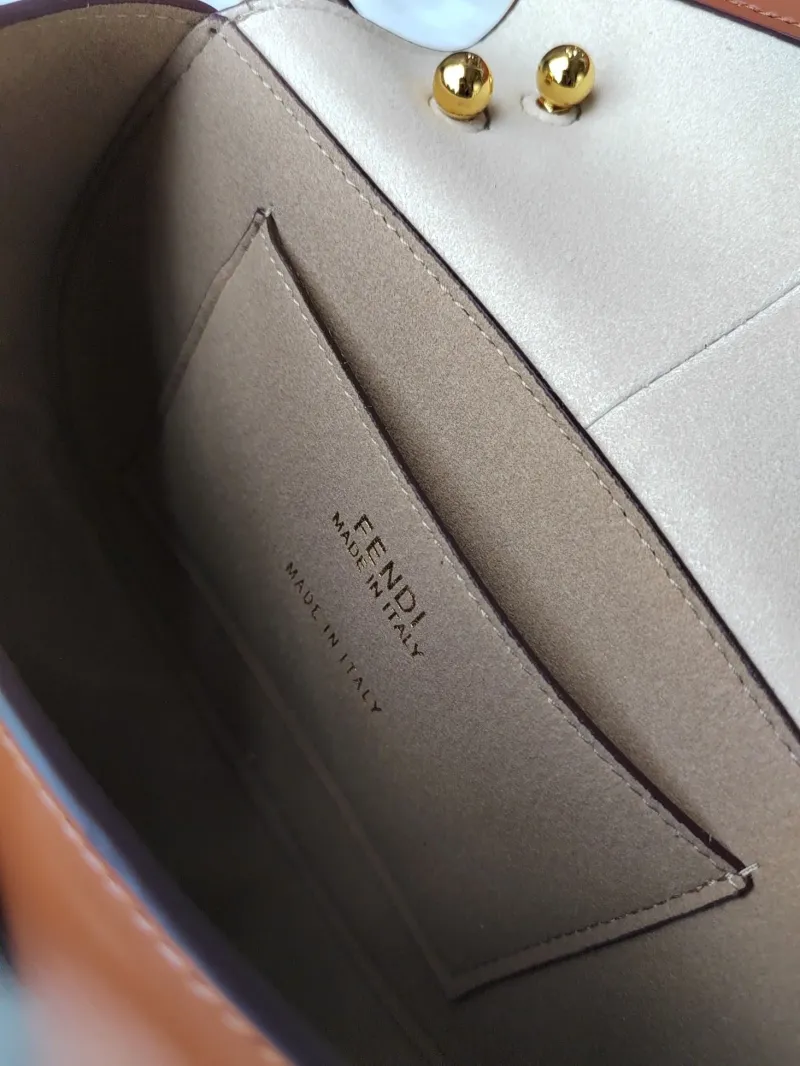 Fendi Brown Leather Satchel Bag 131 - Image 9