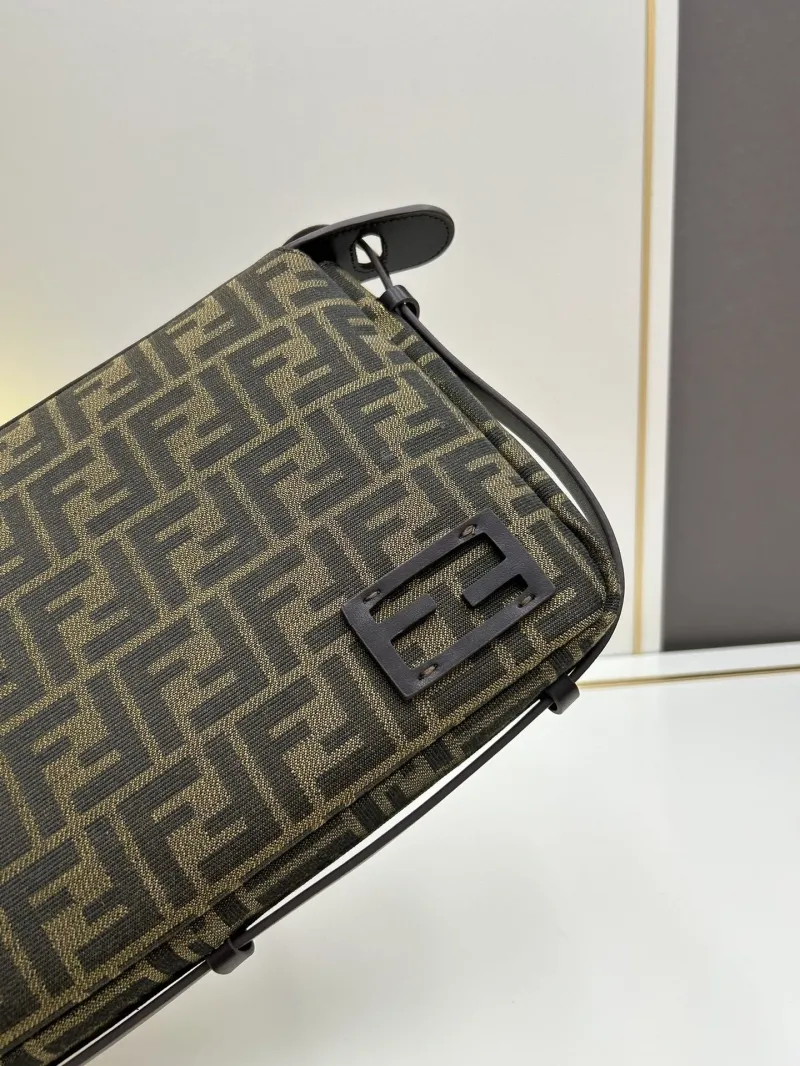 Fendi Brown FF Monogram Satchel Bag 134 - Image 4