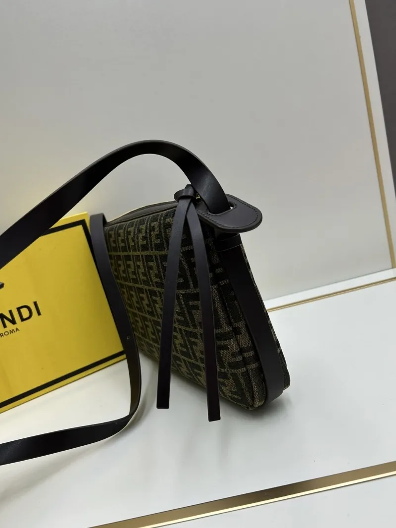 Fendi Brown FF Monogram Satchel Bag 134 - Image 5