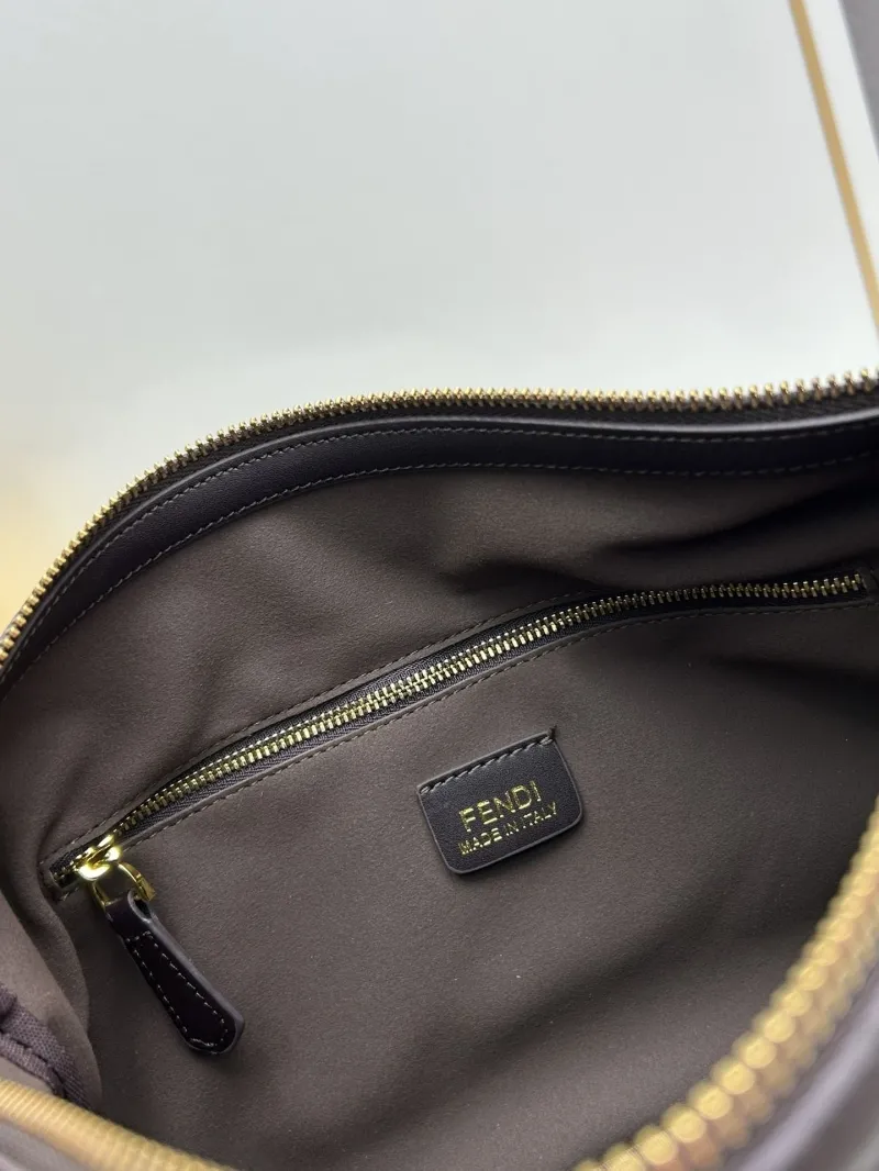 Fendi Brown FF Monogram Satchel Bag 134 - Image 8