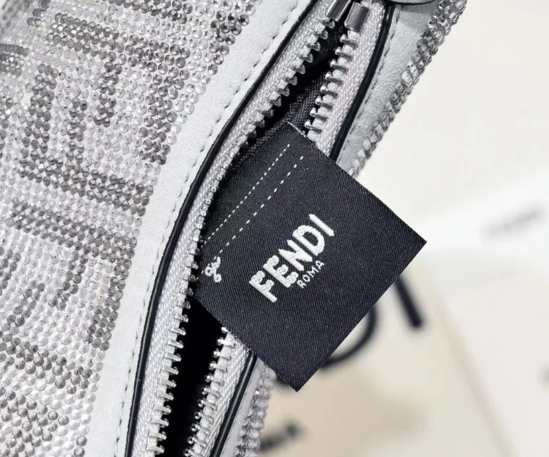 Fendi Silver Crystal Mini Satchel Bag 148 - Image 6
