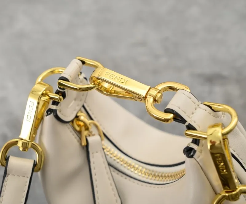 Fendi White Mini Satchel Crossbody Bag - Image 3