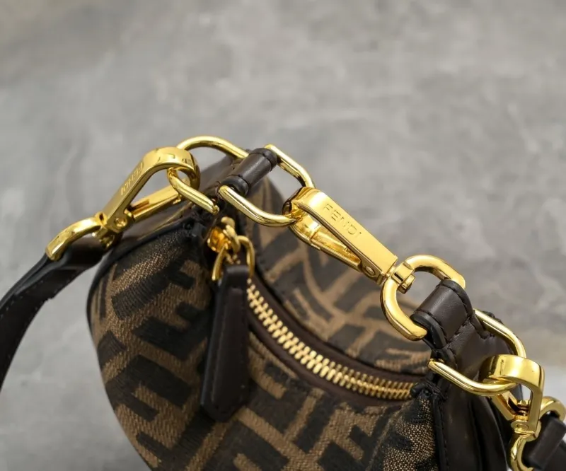 Fendi Mini Brown FF Monogram Shoulder Bag 159 - Image 3