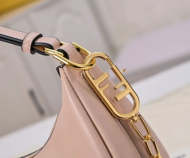 Alternative view of Fendi Pink Leather Hobo Shoulder Bag