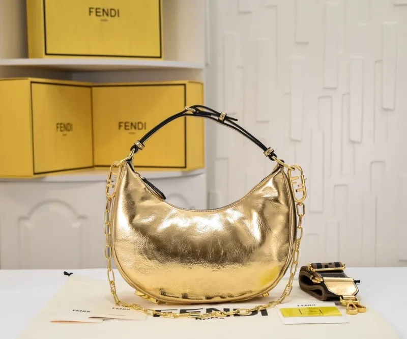 Fendi Gold Hobo Bag 165