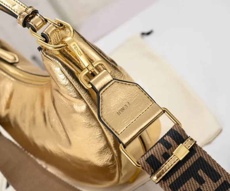 Fendi Gold Hobo Bag 165 - Image 4