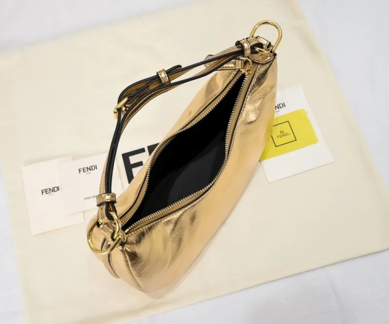 Fendi Gold Hobo Bag 165 - Image 9