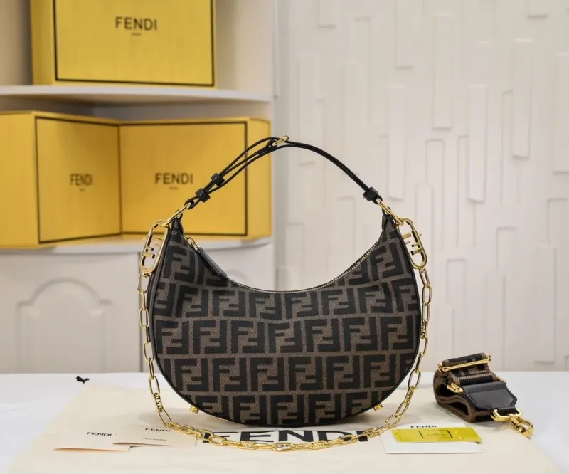 Fendi FF Monogram Hobo Shoulder Bag