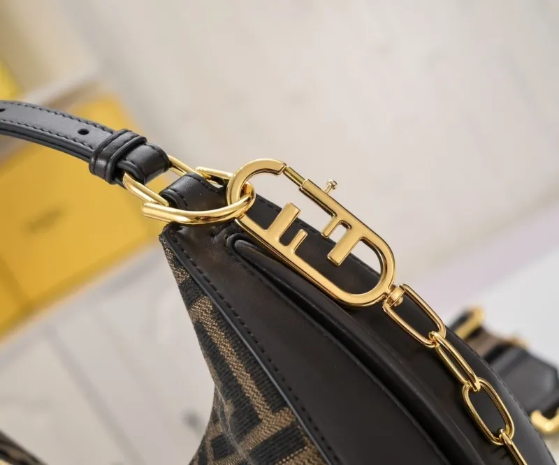 Alternative view of Fendi FF Monogram Hobo Shoulder Bag