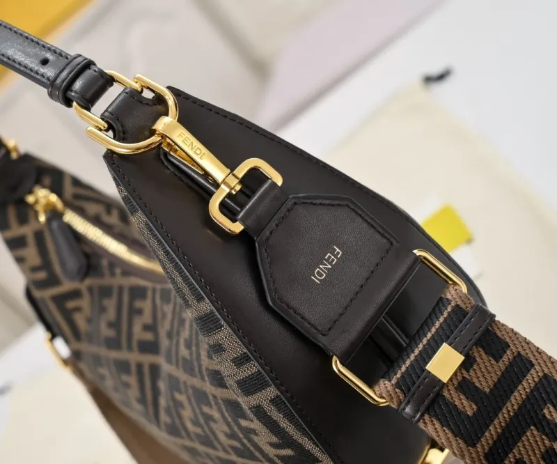 Fendi FF Monogram Hobo Shoulder Bag - Image 4