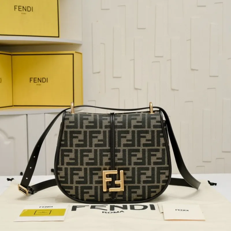 Alternative view of Fendi FF Monogram Crossbody Saddle Bag