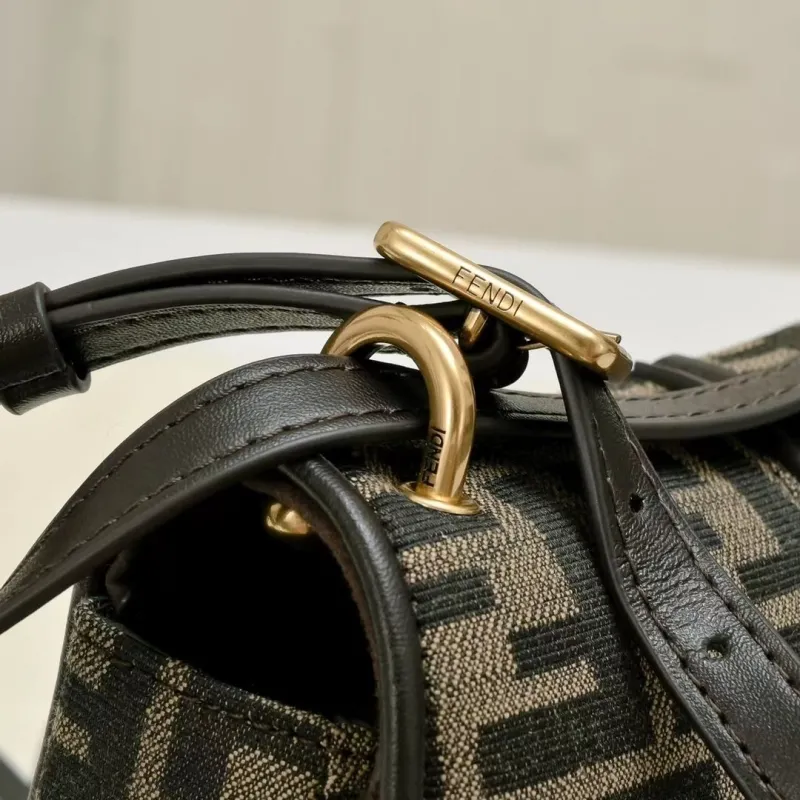 Fendi FF Monogram Saddle Crossbody Bag 171 - Image 5