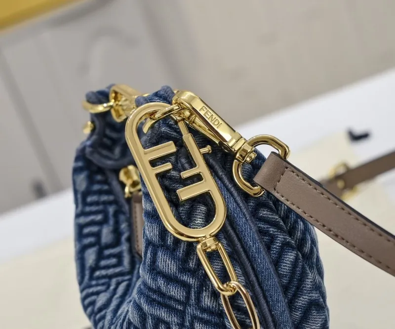 Alternative view of Fendi Blue Denim Mini Crossbody Bag