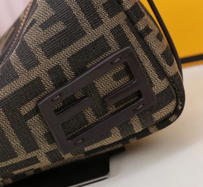 Fendi Dark Brown FF Monogram Crossbody Bag - Image 4