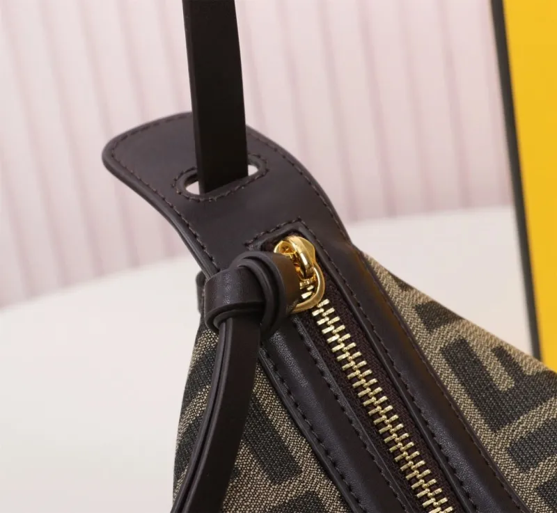 Fendi Dark Brown FF Monogram Crossbody Bag - Image 5