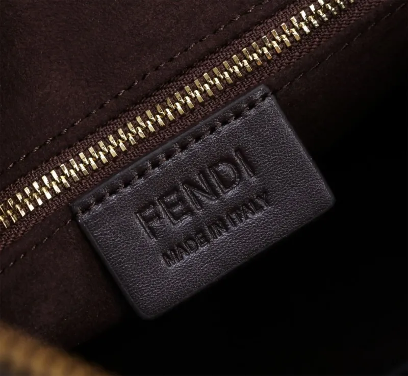 Fendi FF Monogram Brown Satchel Bag 176 - Image 7