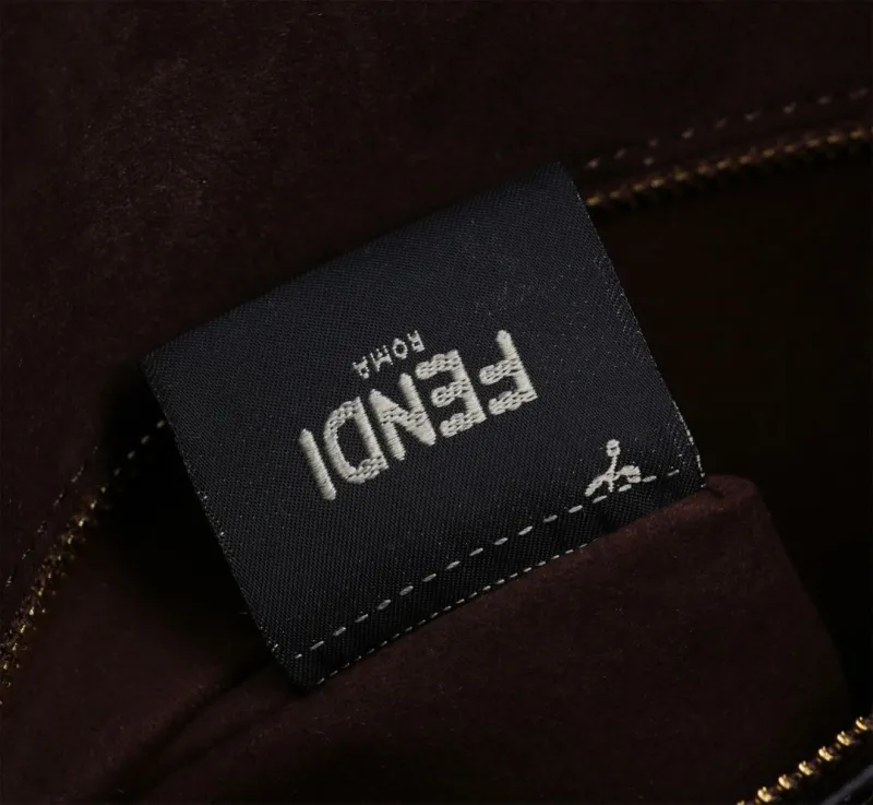 Fendi FF Monogram Brown Satchel Bag 176 - Image 8