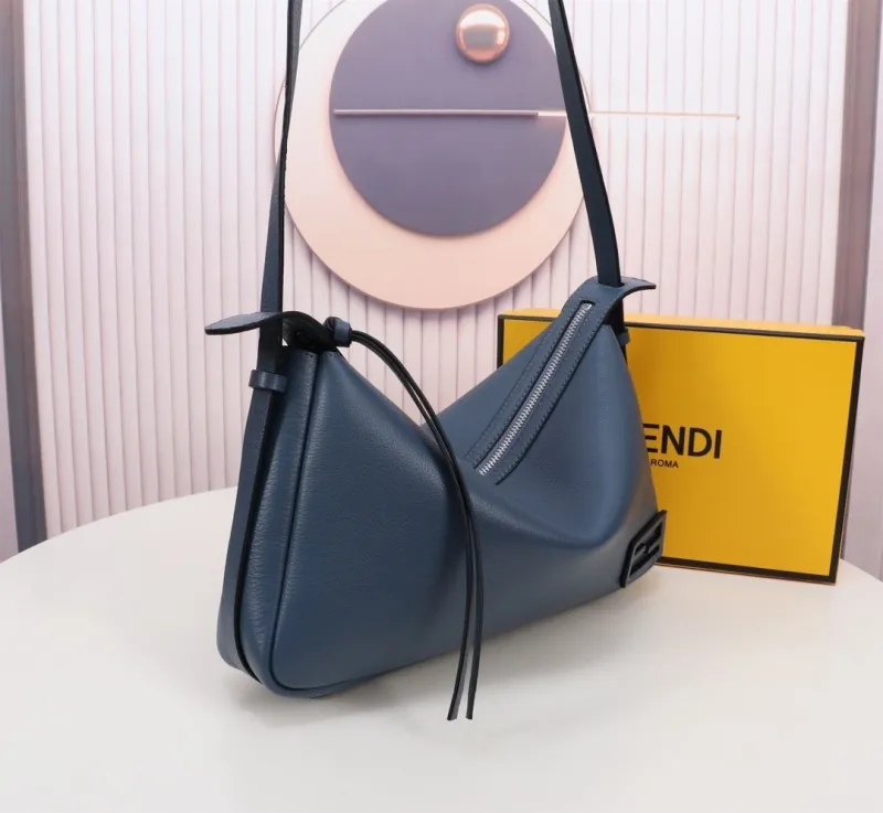 Alternative view of Fendi Blue Leather Satchel Bag 177