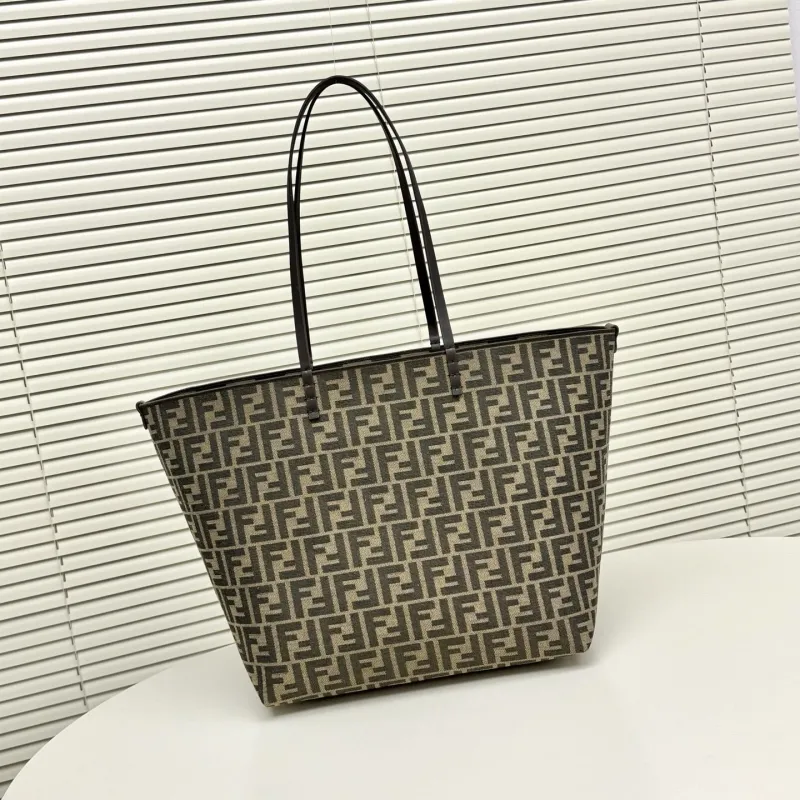 Fendi FF Monogram Brown Tote Bag - Image 3