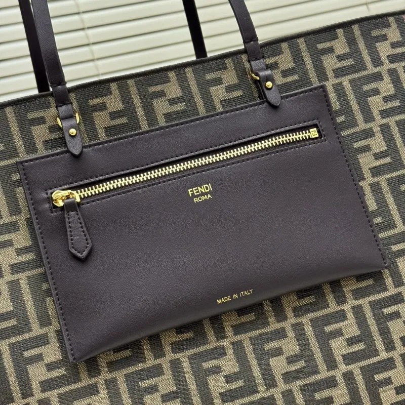 Fendi FF Monogram Brown Tote Bag - Image 5