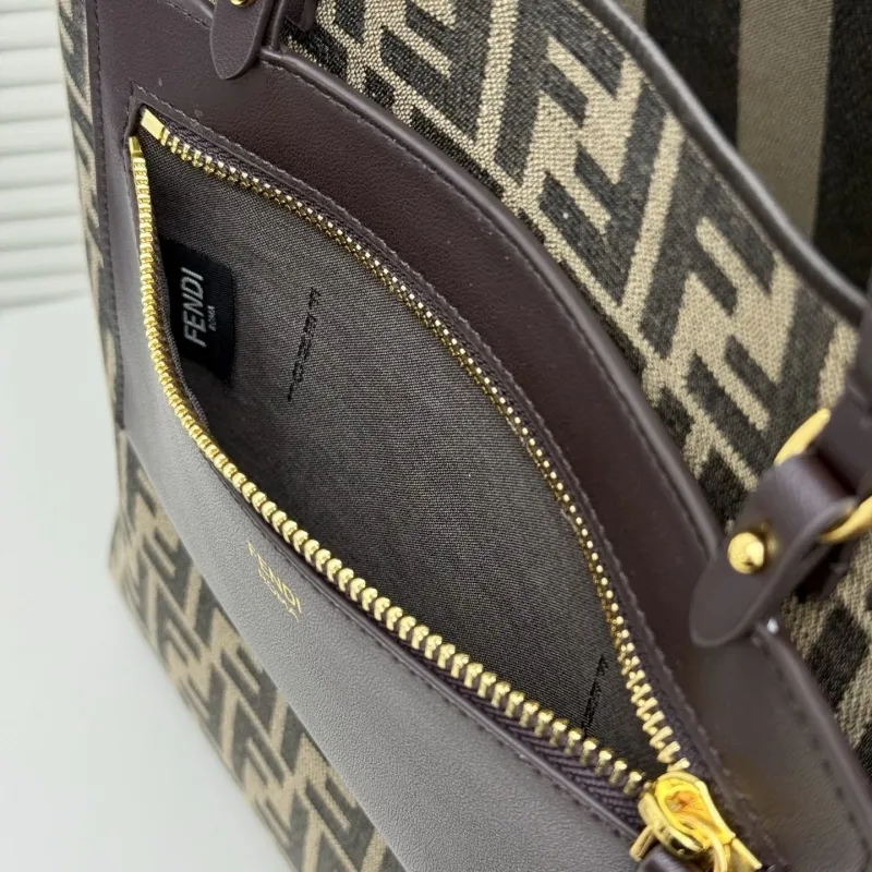 Fendi FF Monogram Brown Tote Bag - Image 6