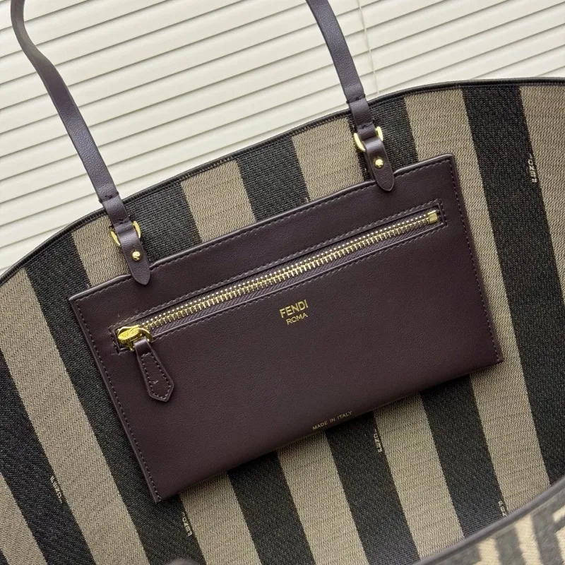 Fendi FF Monogram Brown Tote Bag - Image 9