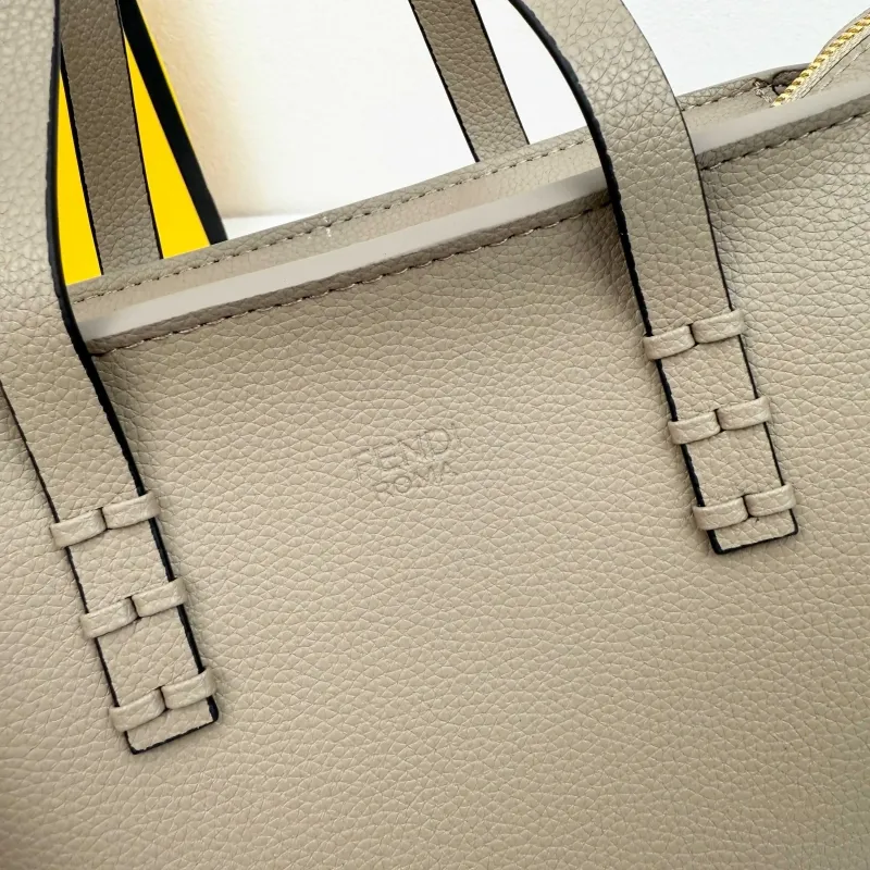 Fendi Taupe Small Tote Bag 8801 - Image 5