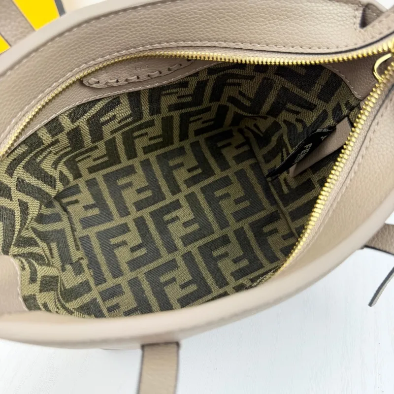 Fendi Taupe Small Tote Bag 8801 - Image 7