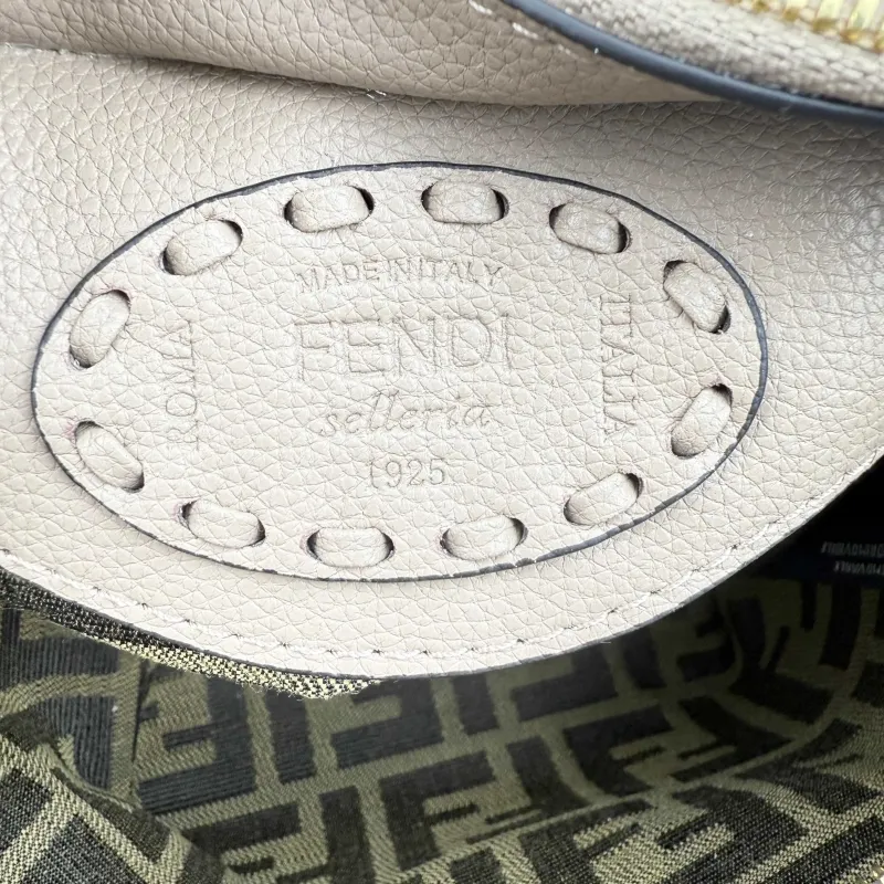 Fendi Taupe Small Tote Bag 8801 - Image 8
