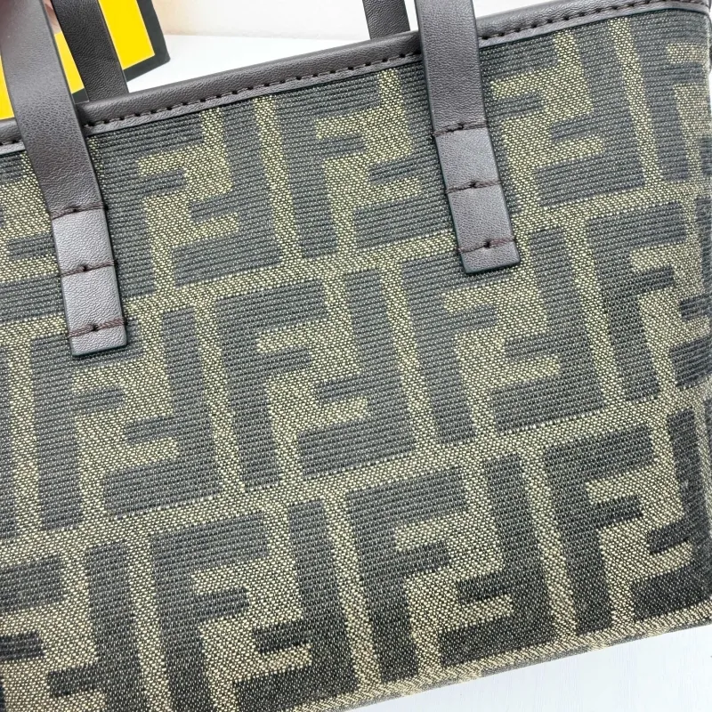 Fendi Mini Tote Bag 8801 Brown FF Monogram - Image 5
