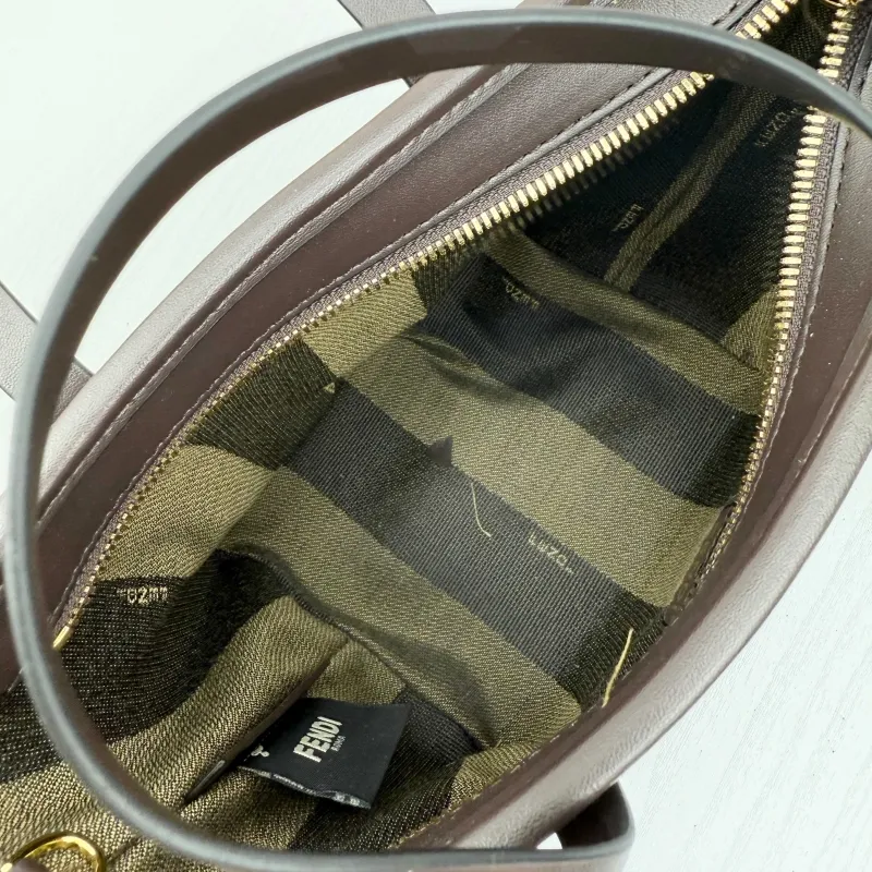 Fendi Mini Tote Bag 8801 Brown FF Monogram - Image 8