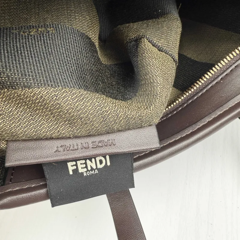 Fendi Mini Tote Bag 8801 Brown FF Monogram - Image 9