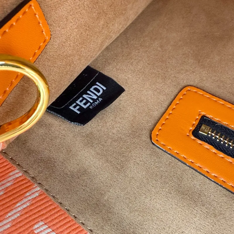 Fendi Orange FF Logo Tote Bag 8833-35 - Image 9
