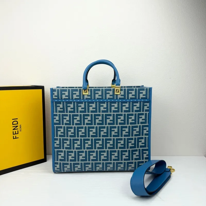 Fendi Blue Tote Bag 8833-35 - Image 3