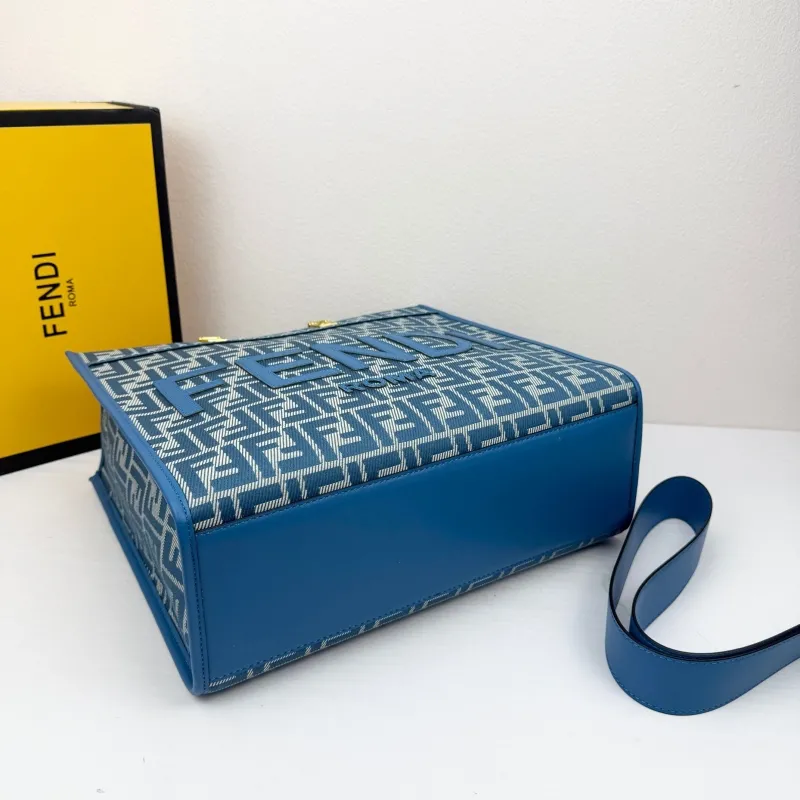 Fendi Blue Tote Bag 8833-35 - Image 4