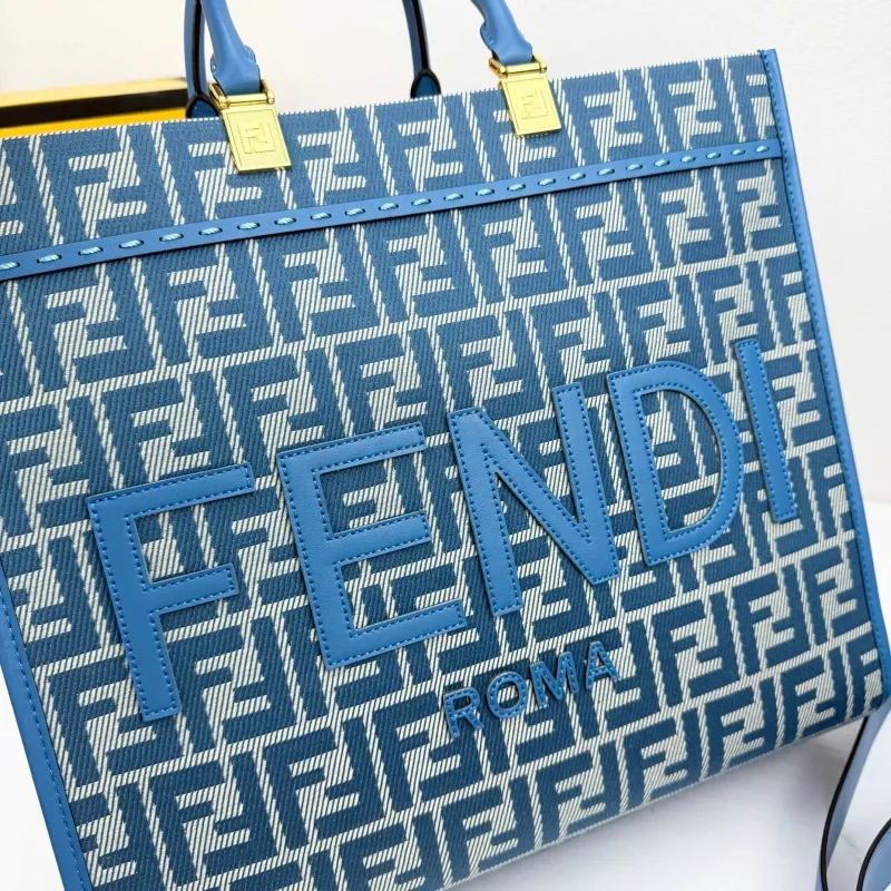 Fendi Blue Tote Bag 8833-35 - Image 5