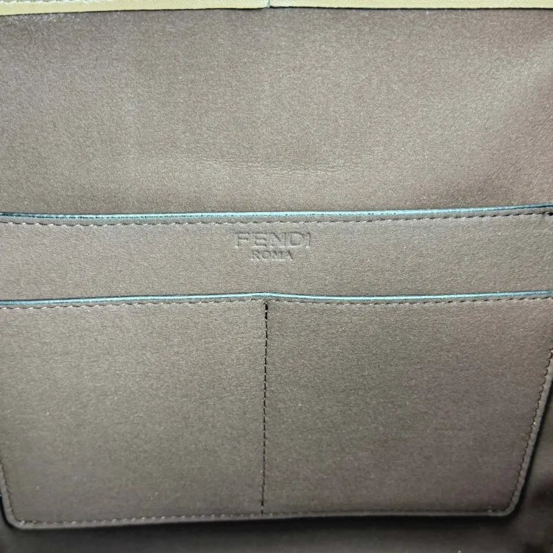 Fendi FF Monogram Tote Bag 8853 Taupe 27x20x29cm - Image 8