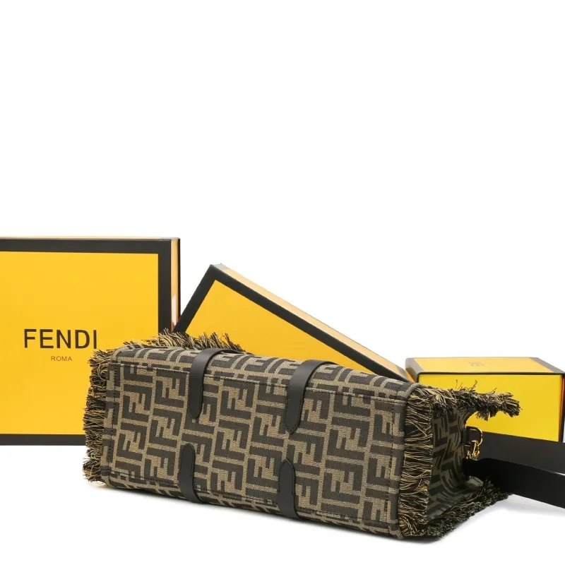 Fendi Fringed Zucca Tote Bag - Image 4